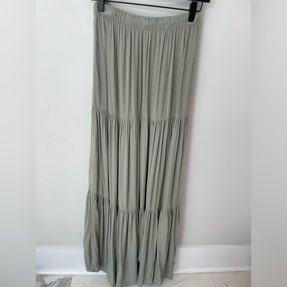 Mary Lawless Lee x Splendid Pull On Maxi Skirt Size XS/S EUC Green. L16 - Picture 6 of 11